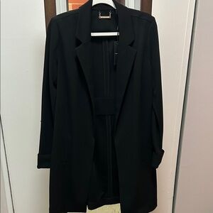 Tahari Classic Black Trench Coat